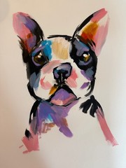 FRENCHIE 11×114 Original Art #64 PAPER Fine Art