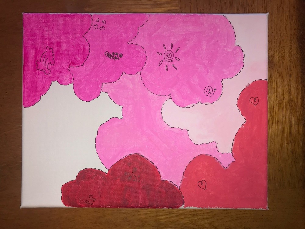 Original Acrylic painting on canvas, Kids, Children’s, Map 8”x10” Fun