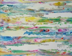 Original Abstract Art Painting on Paper „Dreamscape“ Colorful Acrylic