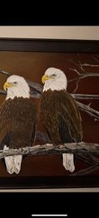 Bald Eagle original painting on canvas by Arkansas artist Leah J Smith