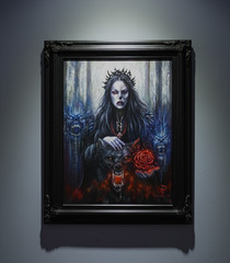 Norse Goddess Hel – Original Oil Painting on Canvas, Framed, 18×24 Fantasy Art