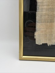 Framed Egyptian Painting Cat Goddess Bastet Handpainted Papyrus Wall Art