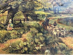 American School o/c, „View on the Potomac,“ 19th C. West Virginia figurative