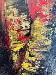 Oil Painting Birch Tree Forest Contemporary Modern Landscape Canvas 16 by 20 AMA