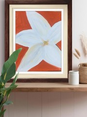 Star Jasmine: Contemporary Expressionist Original AcrylicPainting 11×14 Canvas