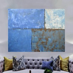 Mark Little Original Giant Canvas Painting 84”X62” (7 Foot) Abstract Modern XL