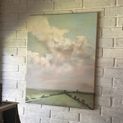 Original Contemporary Landscape Clouds & Sky Large Canvas Painting Signed
