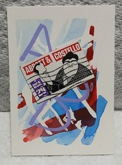 Postal Whimsy OOAK Watercolor ACEO Abbott and Costello 29¢ Stamp by Virginia