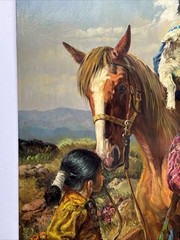 FIL MOTTOLA PAINTING FINEST NAVAJO FAMILY INDIAN NATIVE AMERICAN PORTRAIT FAMOUS