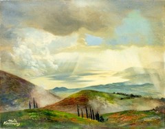 Nota Koslowsky (NY,Poland,1906-1972) oil painting 152055