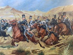 Huge 5 x 3 feet Oil Painting „The Charge of The Light Brigade“ in Crimean war