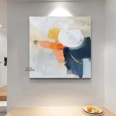 Gray Hand-Painted Oil Painting on Canvas Modern wall Art Abstract Home 31in