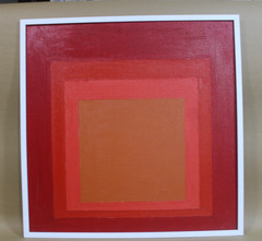 Josef Albers Oil on Masonite – Signed 1971, Good Condition, Framed VERY NICE