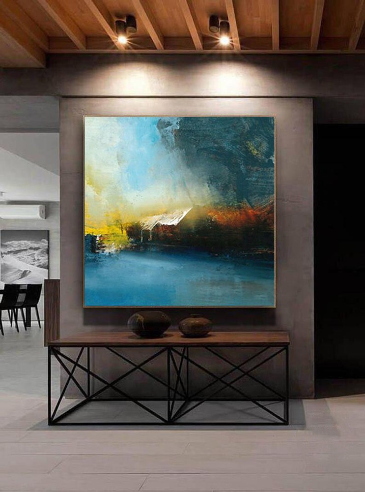 Oversize Painting Blue Painting Landscape Painting Sunset Painting Ocean
