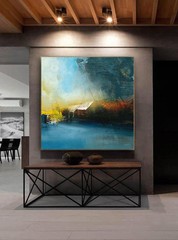 Oversize Painting Blue Painting Landscape Painting Sunset Painting Ocean