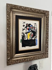 Joan Miro Lithograph Signed/stamp & Numb. In the style of (1893–1983) Matt/frame