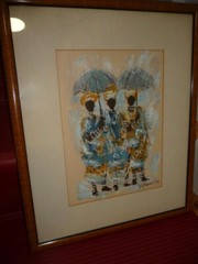 Painting Three Wise Men 1978 Jeff Kassman South Africa artist Judaica