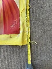 Vintage Jesus Portrait Oil On Cloth 2004 Signed 36×26.5” Sacred Heart – No Frame