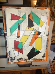 Abstract Acrylic Painting „Planks & Ladders #2“ by Anthony Charles