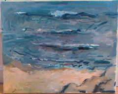 Plein Air Seascape Fauvist Realism Oil Painting Canvas 16″x20″ Original Signed