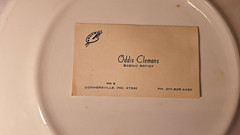 VINTAGE HAND OIL PAINTED ODDIS CLEMONS OUT CERAMIC PLATE SET WALLART/DECOR