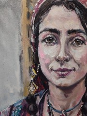 Original oil paimting 11″x14″ Beautiful Woman portrait, Impressionism, Realism