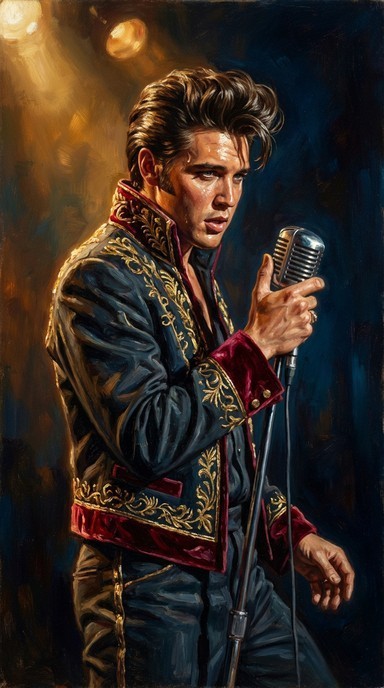 high quality oil painting handpainted on canvas „Rock Star“