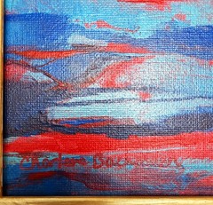 Original Painting Handmade One of a Kind Wall Art Abstract Landscape Framed