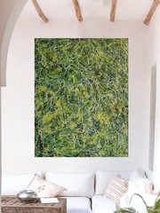 Jackson Pollock Style Giant Canvas Painting 81”X62” (6 Foot 9 inch) Abstract