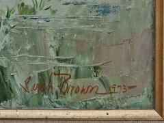 Sarah Brown Original Oil On Canvas ~ Ornate Gilt Gold Frame 1973