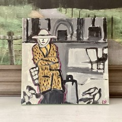 Lauren Paradise Painting Colette In Venice 2014 Signed Original Art 12×12”