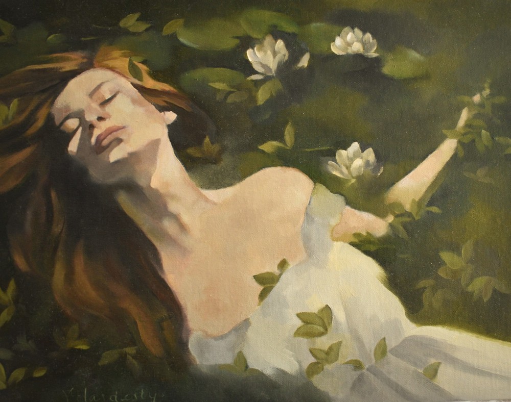 Shakespeares‘ Ophelia 11×14 original oil painting on Linen canvas board
