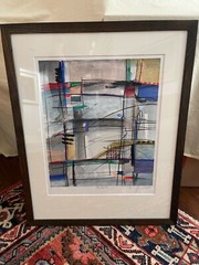 Abstract Modern Gouache Mixed Media Expressionist Painting Titled: Big Color #4