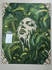 Amazing 2pc Brush Stroked Set. 16×20 Resin Coated. Titled, The Exhale.