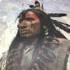 The Grizzly Claw Necklace Canvas ART Native Authenticated Z S LIANG double sign