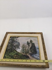 Vintage 1981 Original Oil Painting on Canvas Oregon Beauty Trudy Ingler 11″ x13″