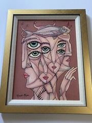 Ricardo Maya Original Painting Authentic Cuban Modernist Nicaragua Abstract 16″