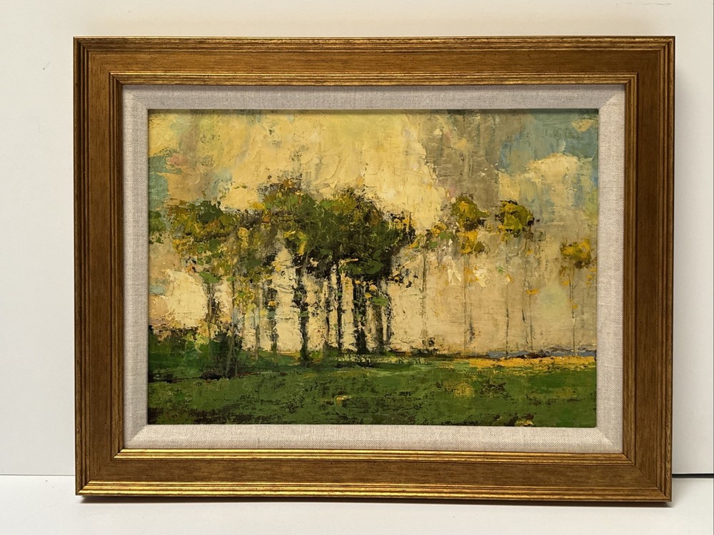 Karl Schmidt Painting Antique American Santa Barbara Clouds And Trees 1915 Small