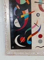 AMAZING WASSILY KANDINSKY OIL ON CANVAS CIRCA 1936 LARGE PAINTING GOOD CONDITION