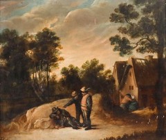 Manner of David Teniers the Younger (1610-1690) – Oil, Sleeping on the Job