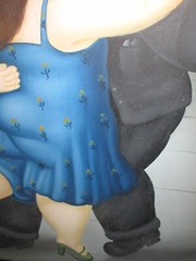 Copy? of Fernando Botero Painting Dancers Canvas