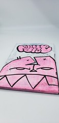 Cat Graffiti Character Outsider Art painting on Canvas by NY Street Art artist