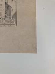 ERNEST ALBERT MELCHERT Signed OLD QUEBEC CITY, CANADA Original Pencil Sketch