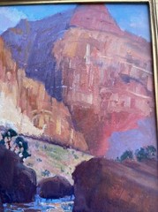 American Impressionism Painting Landscape Silvio Silvestri Listed Grand Canyon