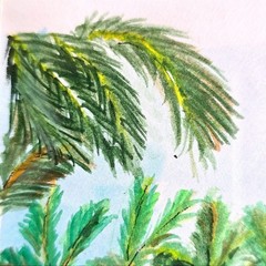 VTG Key West Art „Nine One Five“ Restaurant Watercolor Signed YAV 1996 Framed FL