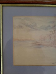Arthur Bowen Davies (1862-1928) Landscape Watercolor on Paper