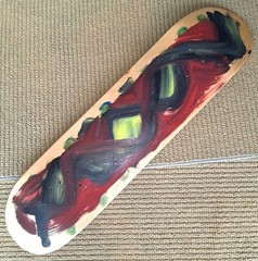 JOSH SMITH ‚Untitled #190‘, 2009 Hand-Painted Skateboard Deck SIGNED *Original*