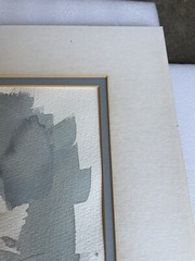 Vtg Original Watercolor Painting White Peony Vase Singed SNCORTT ‘87 19.5”x15.5”