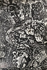 Ink painting Concentration camp Alexander Litvinov Abstract Wall nLitv22