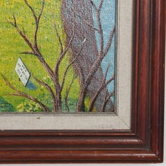 „The Cat’s Tail“ 1990 Signed by Kenneth Stancin Acrylic/Oil on Canvas Framed